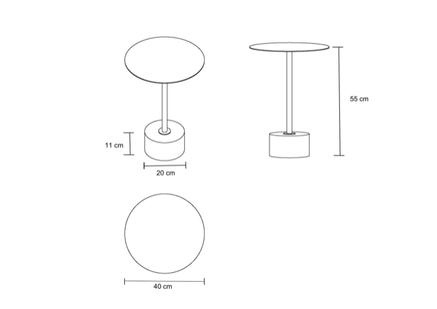 La Mesa Elegante Side Table