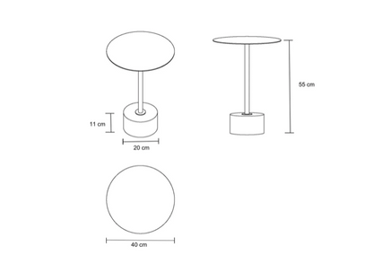 La Mesa Elegante Side Table